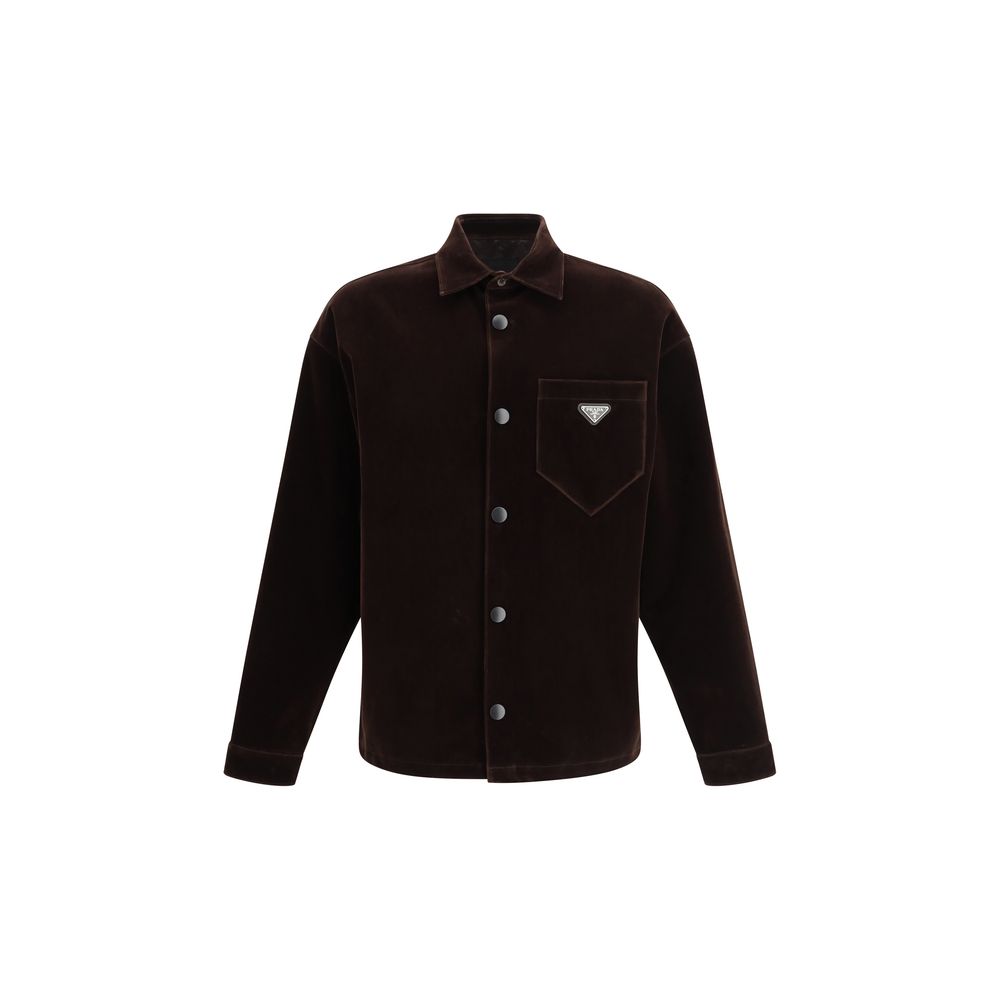 Prada velvet shirt jacket